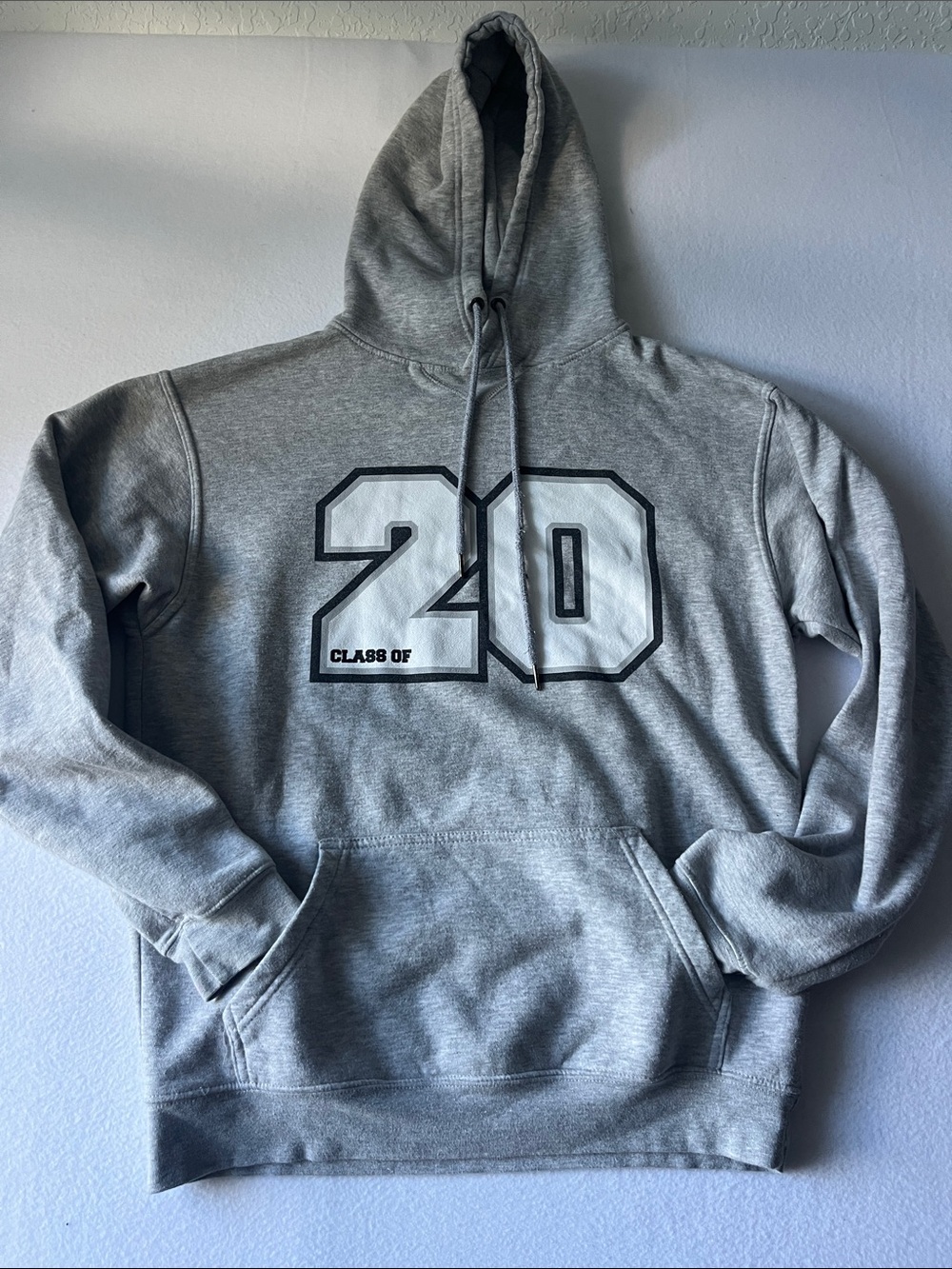 Gray 'Class of 20' Pullover Hoodie - Casual Fleece Sweatshirt